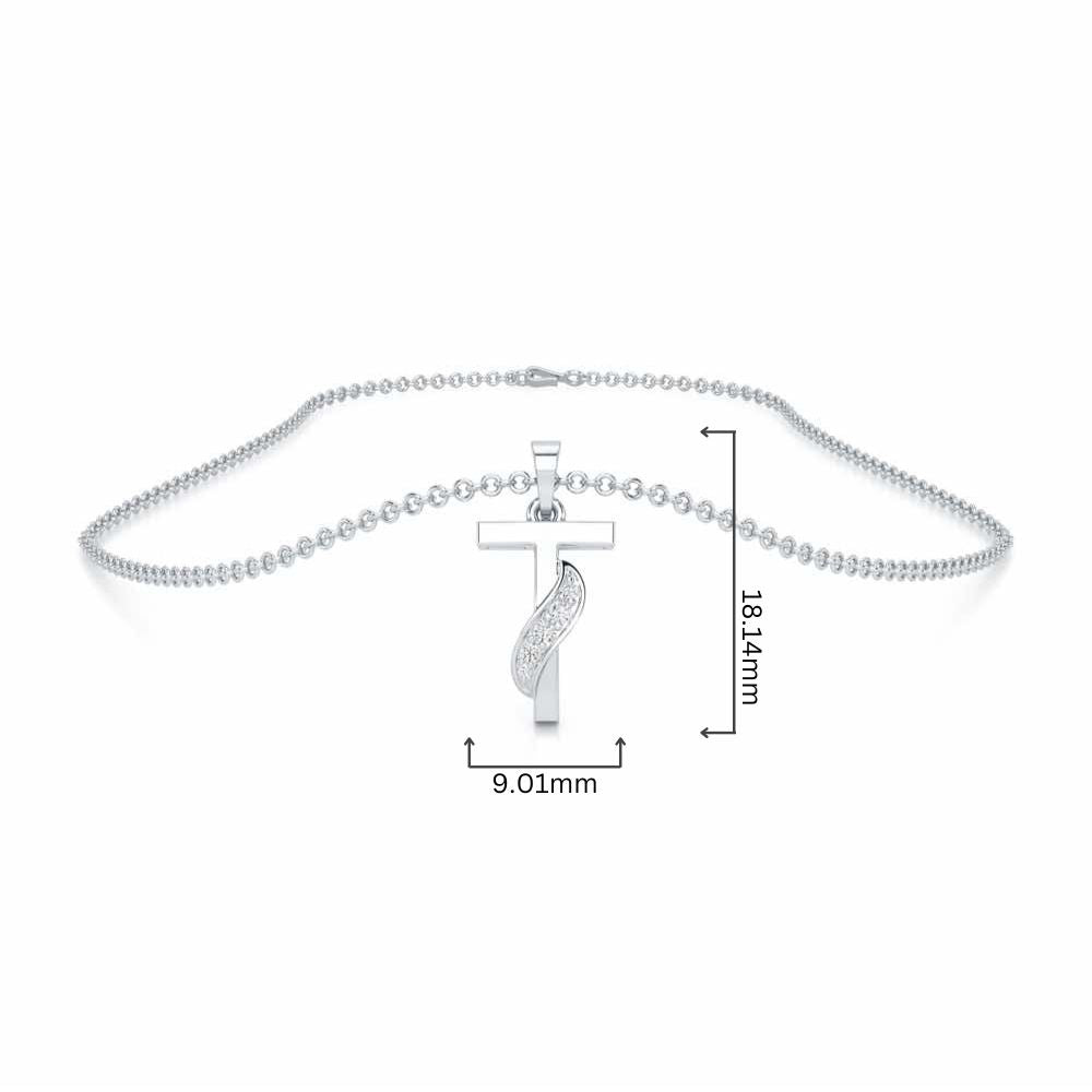 T-Spark Silver Pendant - White Gold - Image 4