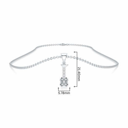 I-Glint Silver Pendant - White Gold - Image 4