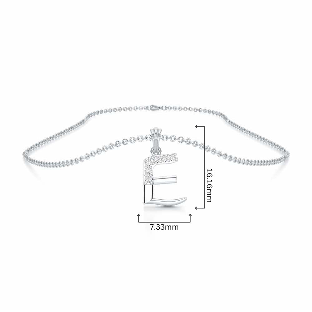 E-Luke Silver Pendant - White Gold - Image 4