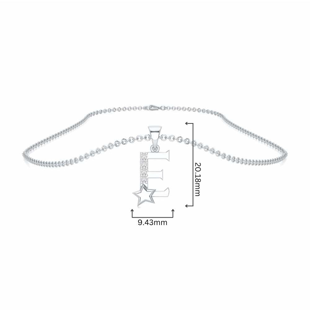 E-Glint Silver Pendant - White Gold - Image 4