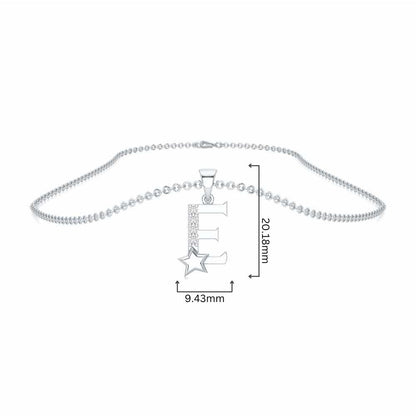 E-Glint Silver Pendant - White Gold - Image 4