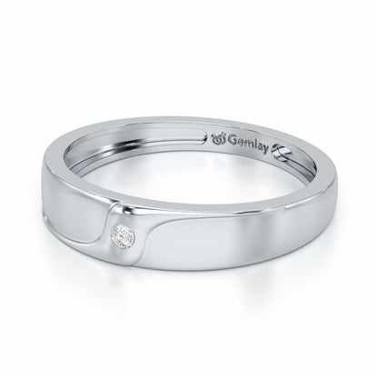 Noctura Silver Ring For Men - White Gold - Image 3