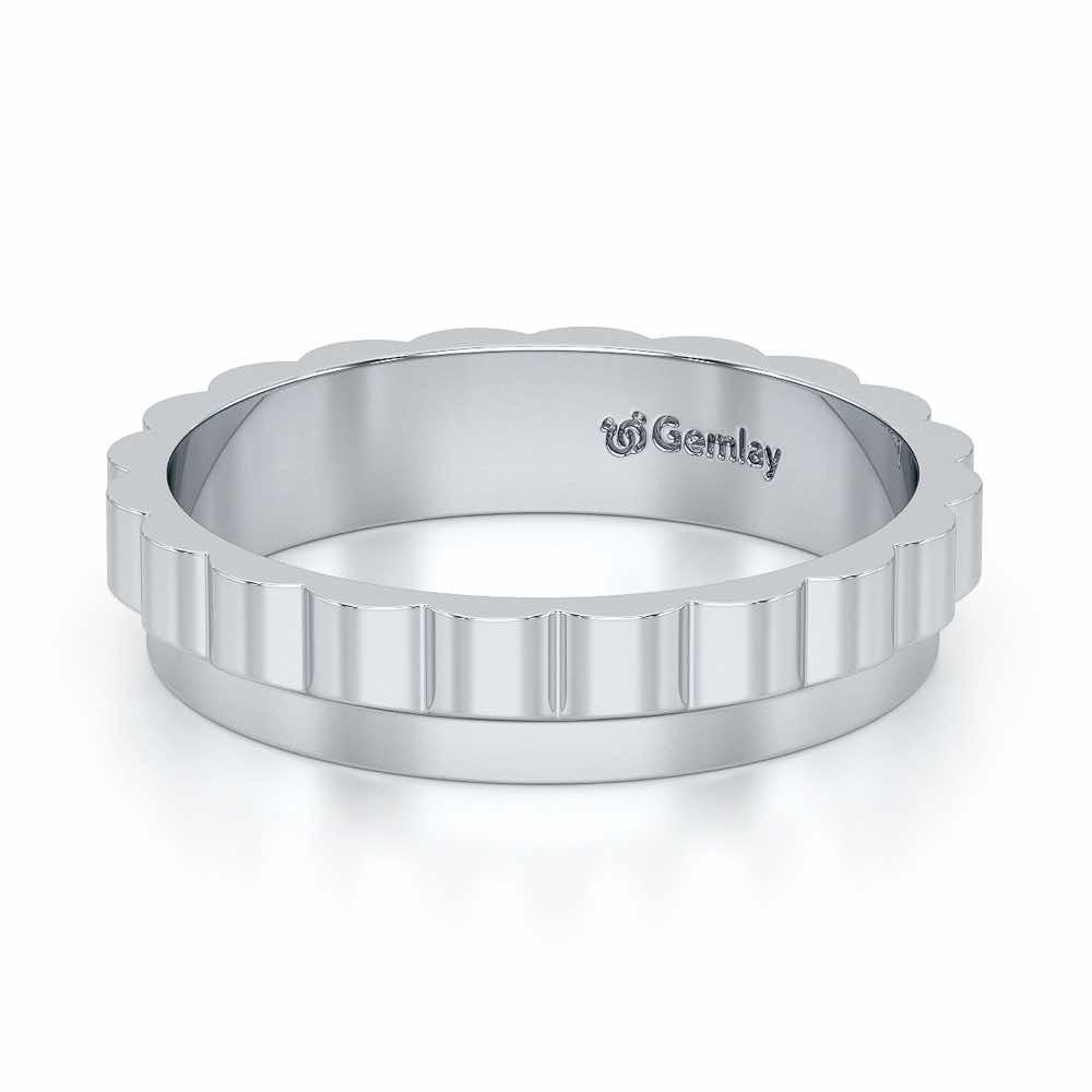 Delphine Silver Ring - White Gold - Image 3