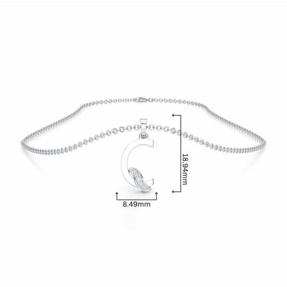 C-Spark Silver Pendant - White Gold - Image 4