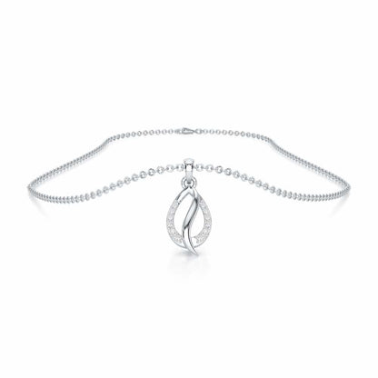 Ethereal Shine Silver Pendant - White Gold - Image 3