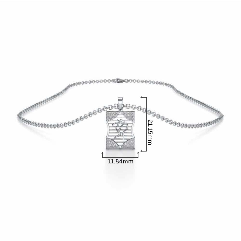 Shivaya Silver Pendant - White Gold - Image 4