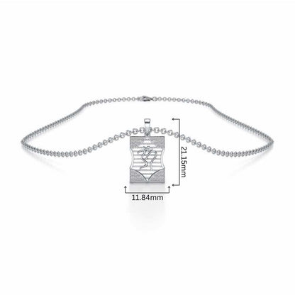 Shivaya Silver Pendant - White Gold - Image 4