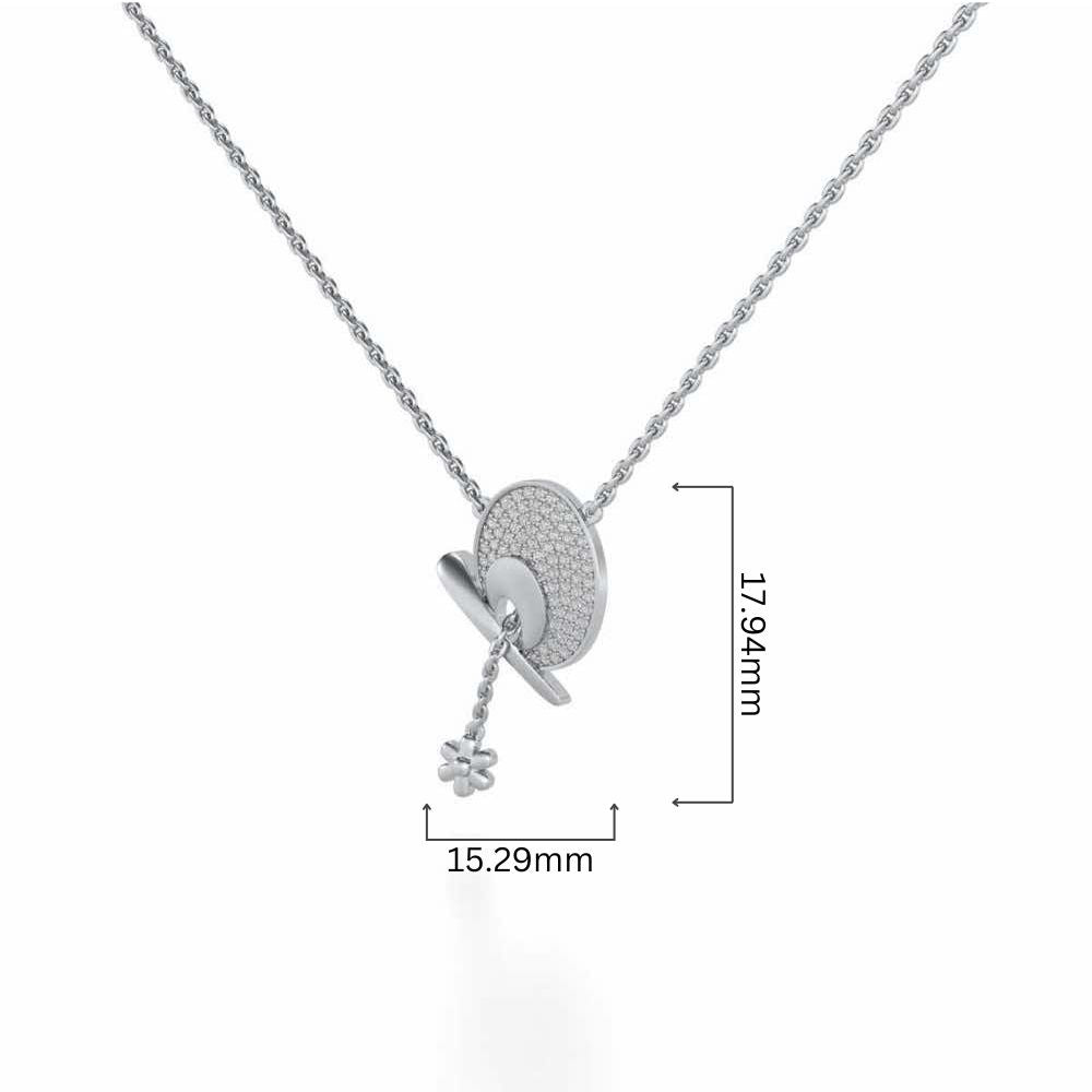 Samson Silver Pendant - White Gold - Image 4