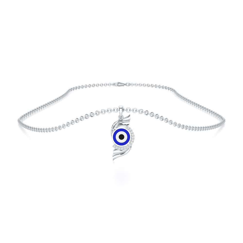 Mystic Protector Silver Pendant - White Gold - Image 3