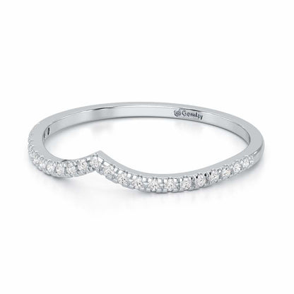 Velvet V Women Silver Ring - White Gold - Image 3