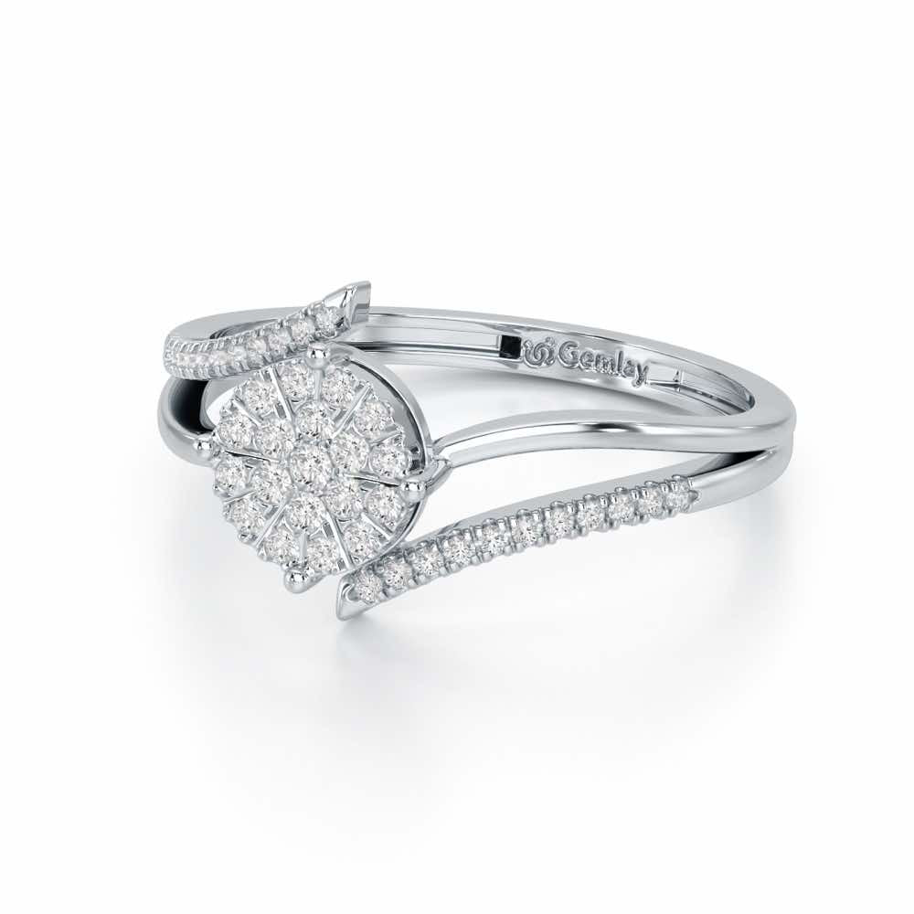 Shine Source Silver Ring - White Gold - Image 3
