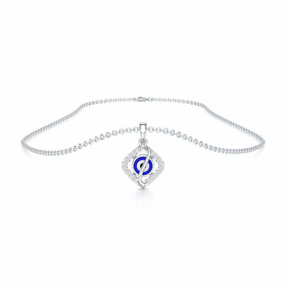 Protective Spark Silver Pendant - White Gold - Image 3