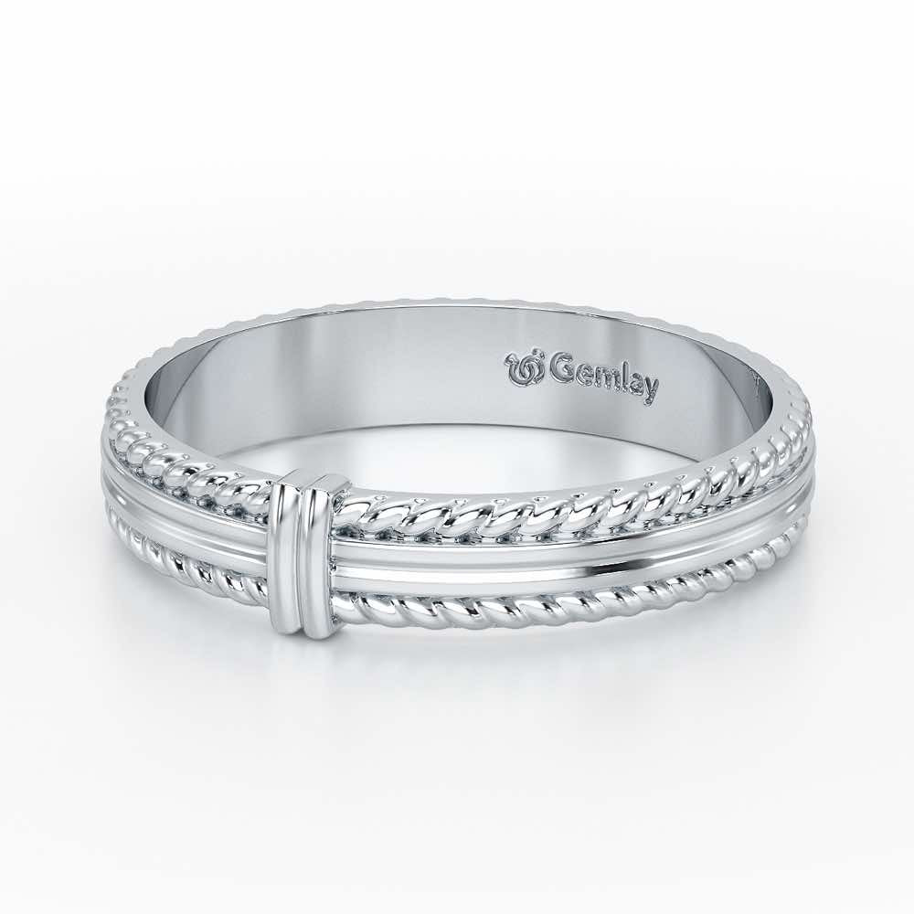 Zyna Silver Ring For Women - White Gold - Image 3