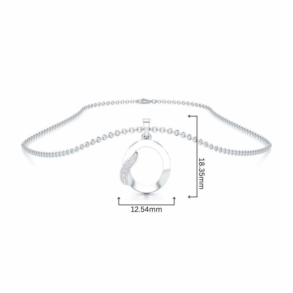 O-Spark Silver Pendant - White Gold - Image 4