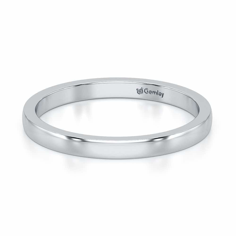 Serene Spark Stackable Silver Ring - White Gold - Image 3