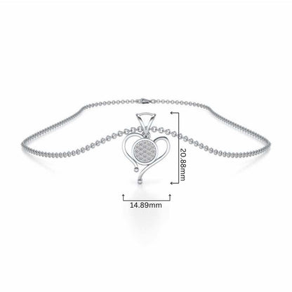 Sabik Silver Pendant - White Gold - Image 4