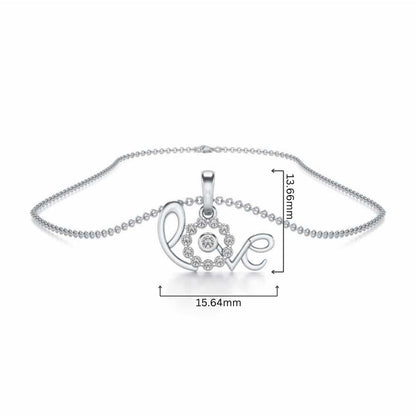 Etnernal Love Silver Pendant - White Gold - Image 4