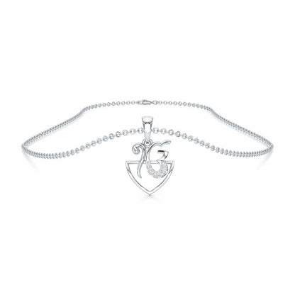 Onkar Aura Silver Pendant - White Gold - Image 3