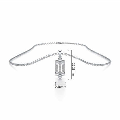 Izna Silver Pendant - White Gold - Image 4
