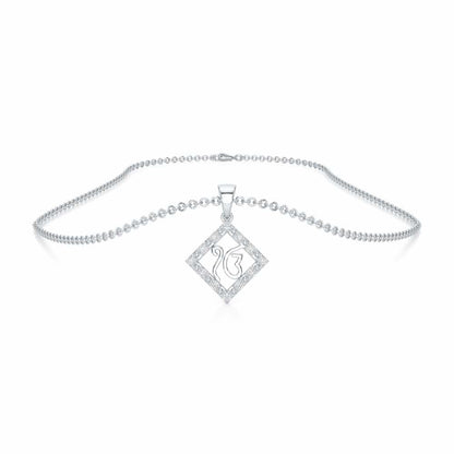 Divine Onkar Silver Pendant - White Gold - Image 3