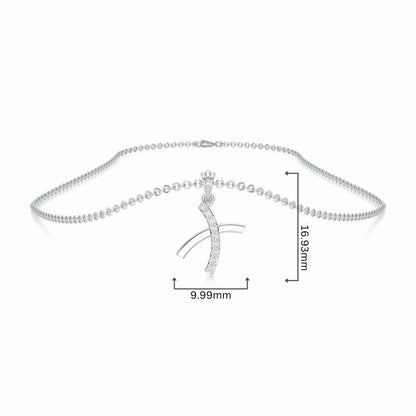 X-Luke Silver Pendant - White Gold - Image 4