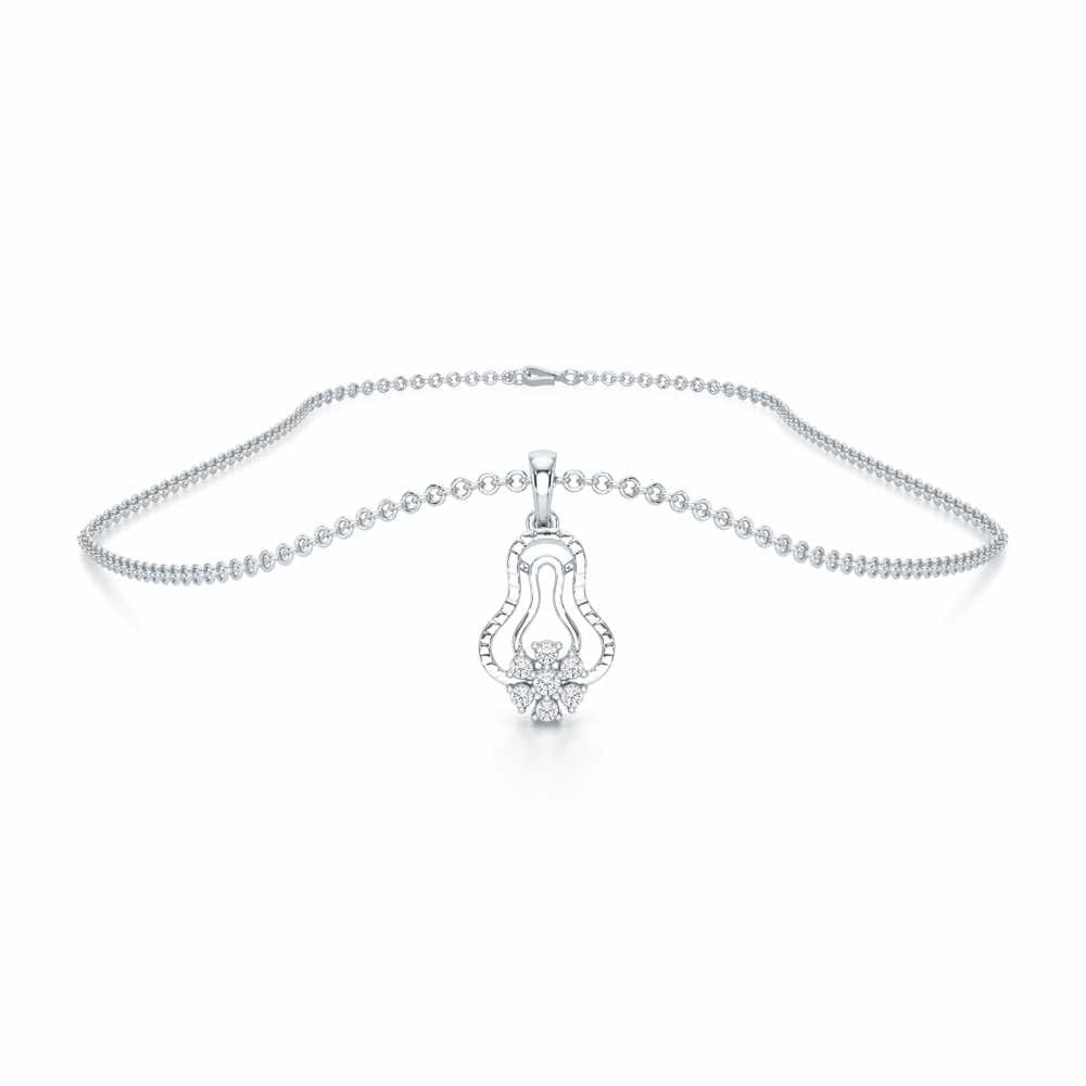 Pure Radiance Silver Pendant - White Gold - Image 3