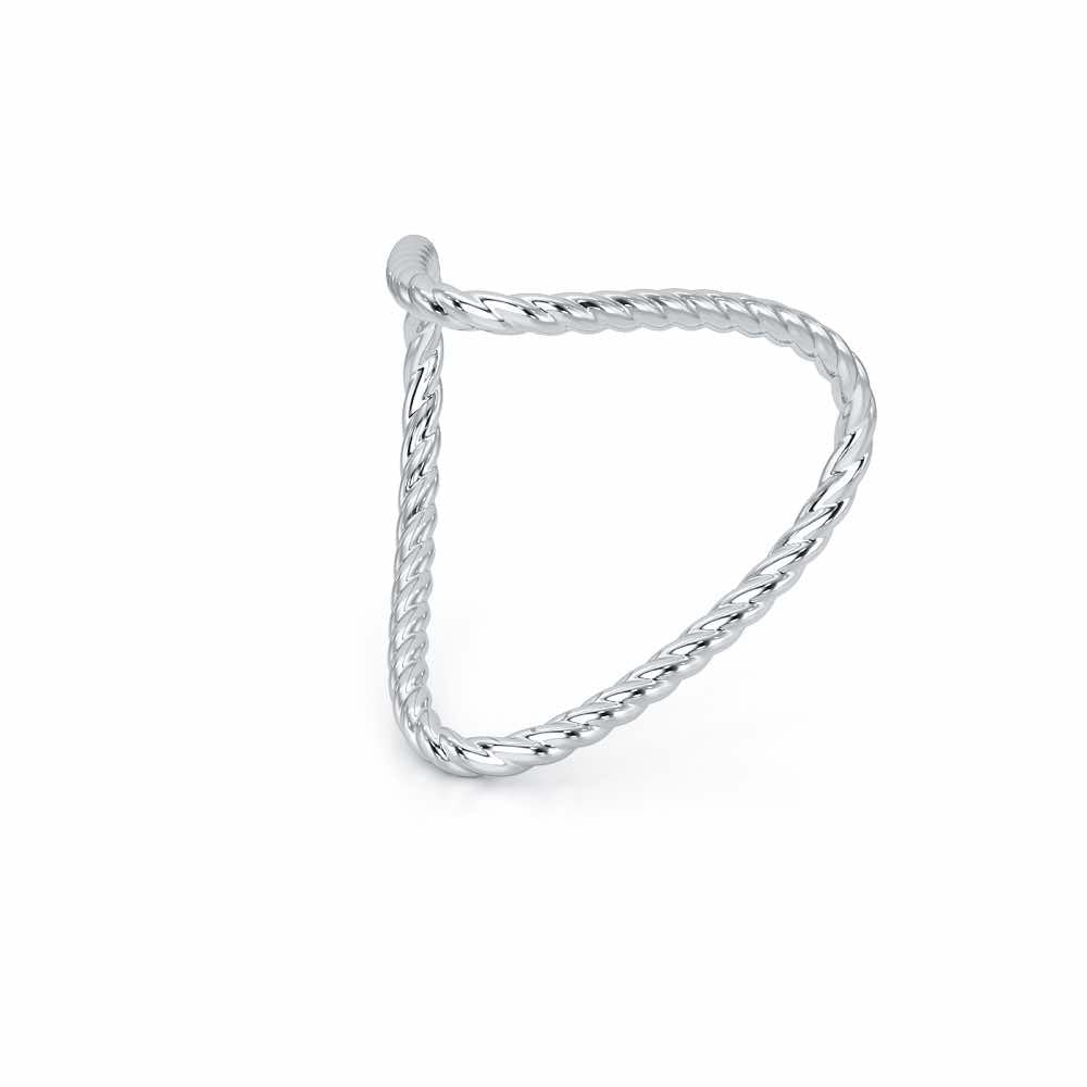 Esme Armlet Silver Ring - White Gold - Image 3