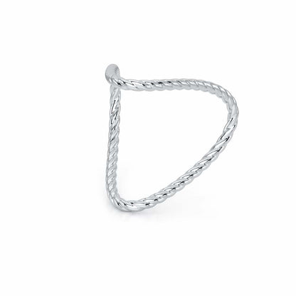 Esme Armlet Silver Ring - White Gold - Image 3