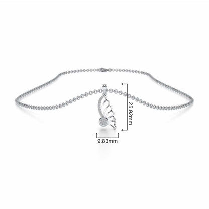 Pollux Silver Pendant - White Gold - Image 4