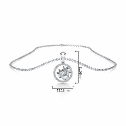 Care Silver Pendant - White Gold - Image 4
