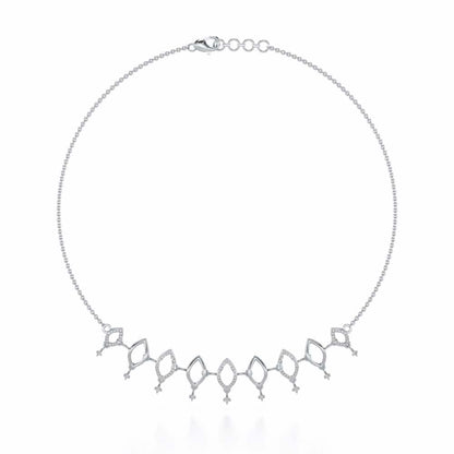 Ocean Serenity Silver Necklace - White Gold - Image 3