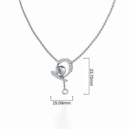 Rigel Silver Pendant - White Gold - Image 4