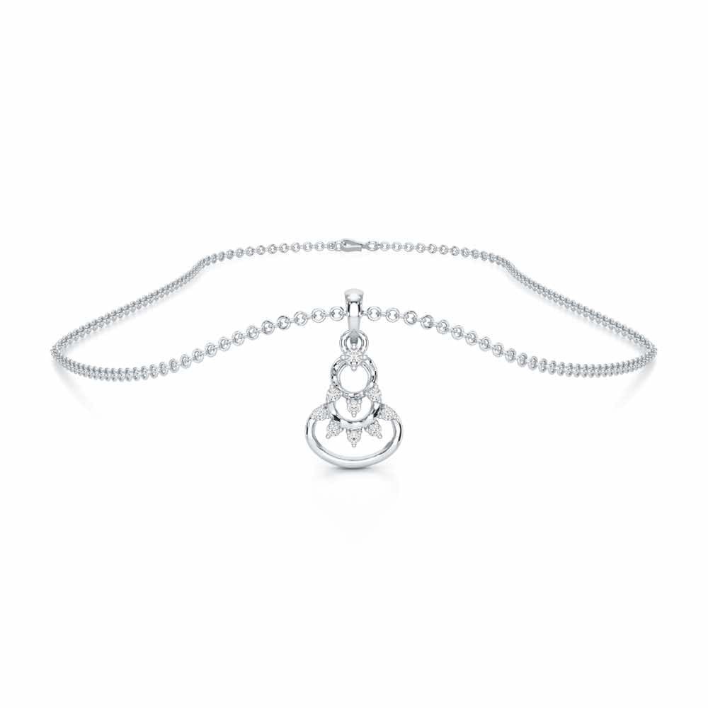 Whisper of Light Silver Pendant - White Gold - Image 3