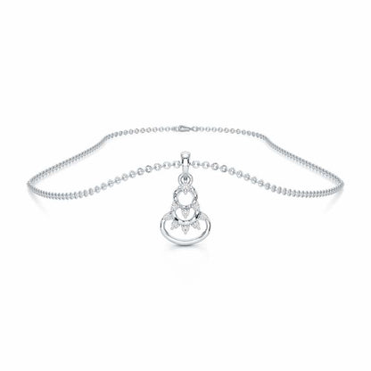 Whisper of Light Silver Pendant - White Gold - Image 3