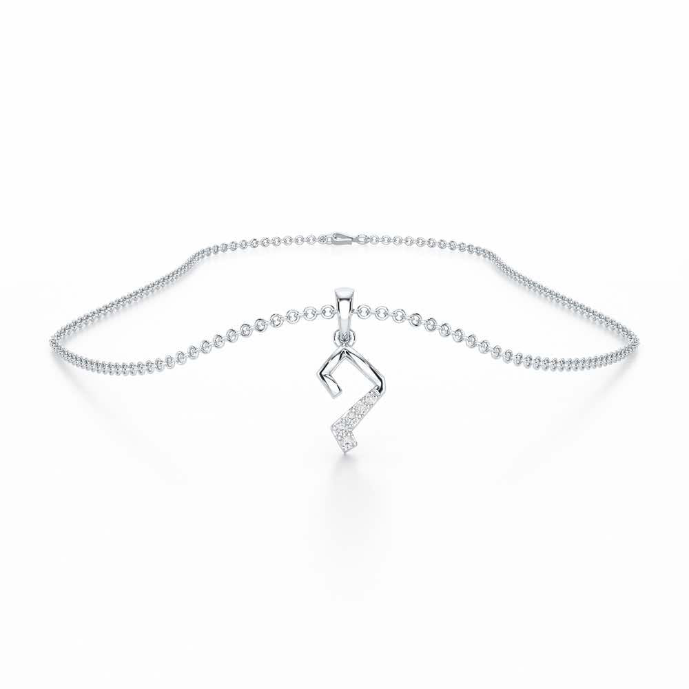 Flicker Joy Silver Pendant - White Gold - Image 3