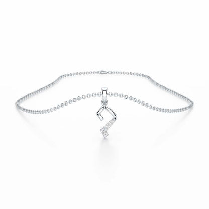 Flicker Joy Silver Pendant - White Gold - Image 3
