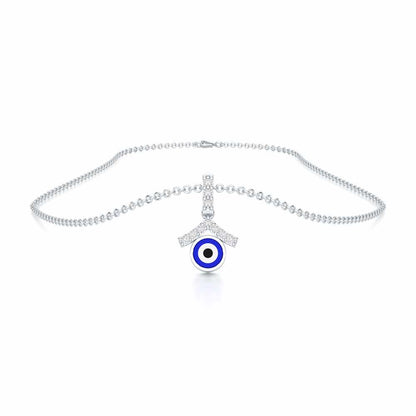 Eternal Shield Silver Pendant - White Gold - Image 3