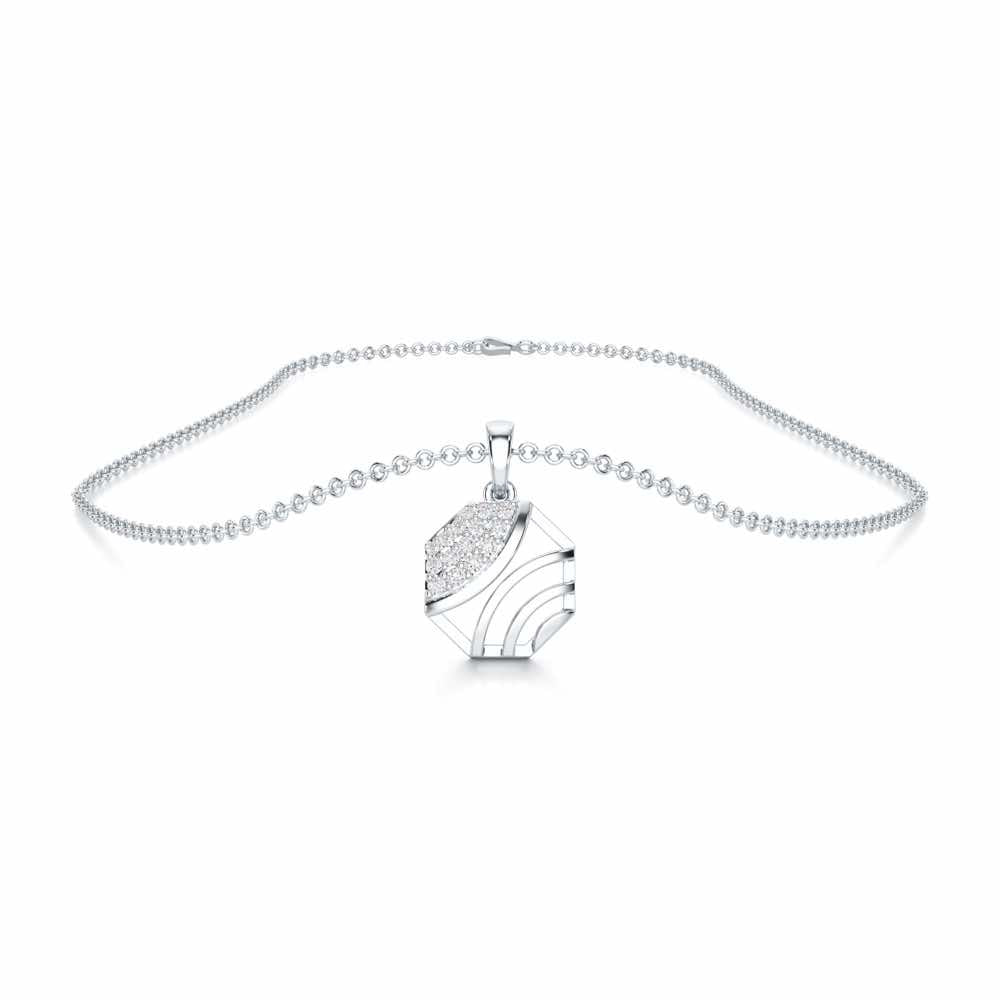 Eternal Glow Silver Pendant - White Gold - Image 3