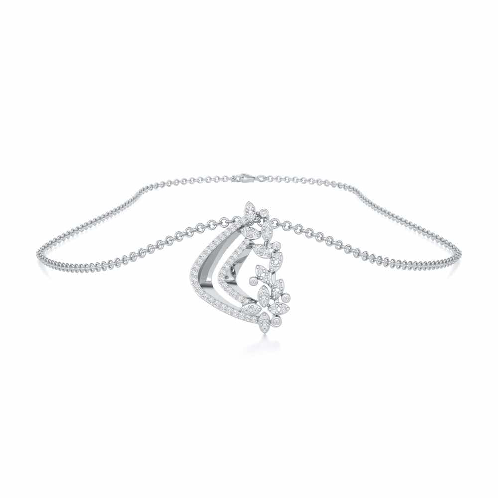 Melodic Bliss Silver Pendant - White Gold - Image 3