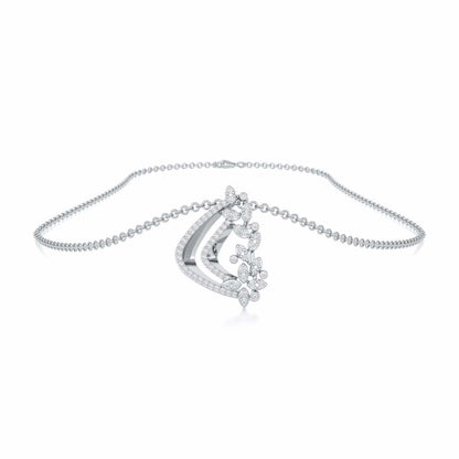 Melodic Bliss Silver Pendant - White Gold - Image 3