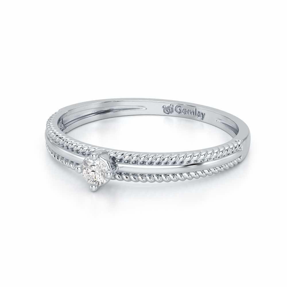 Grace Queen Silver Ring - White Gold - Image 3