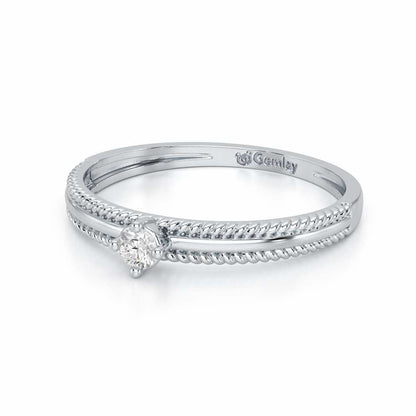 Grace Queen Silver Ring - White Gold - Image 3