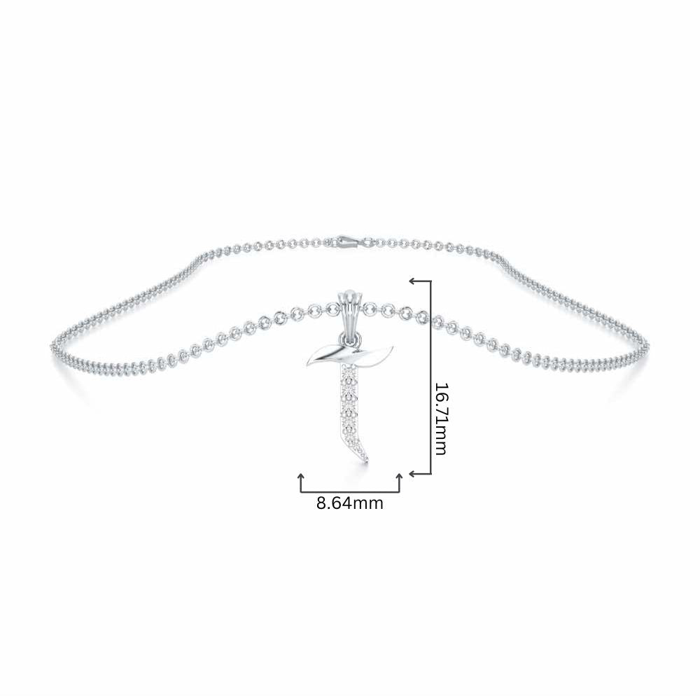 T-Luke Silver Pendant - White Gold - Image 4