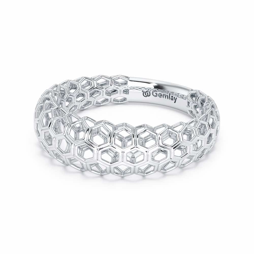 Mila Silver Ring - White Gold - Image 3