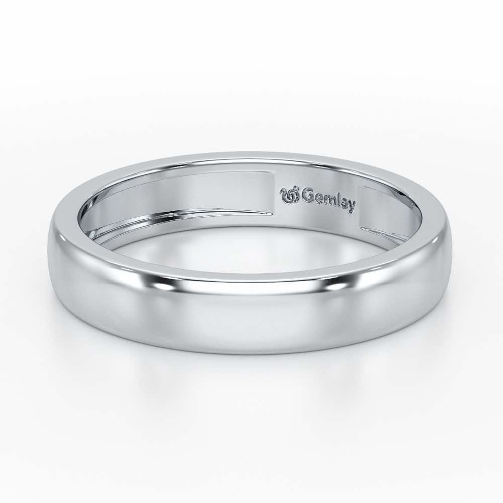 Preston Simple Band For Men - White Gold - Image 3