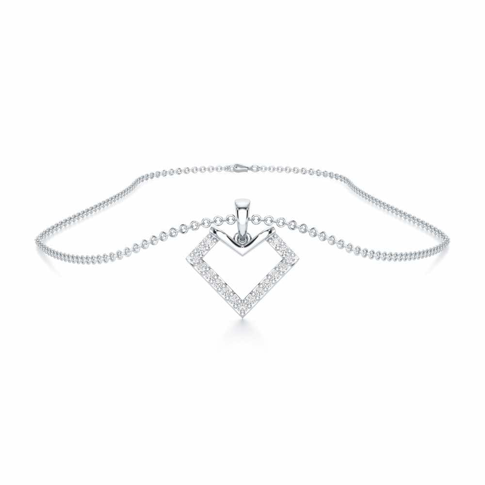 Sparkle Dew Silver Pendant - White Gold - Image 3