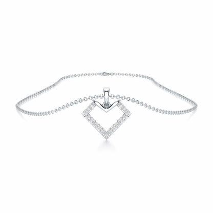 Sparkle Dew Silver Pendant - White Gold - Image 3