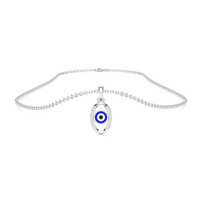 Divine Watcher Silver Pendant - White Gold - Image 3