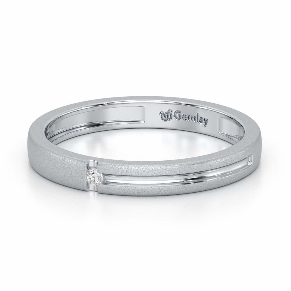 Aveline Simplicity Silver Ring - White Gold - Image 3