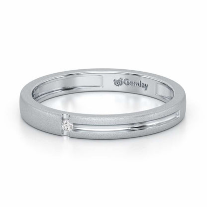 Aveline Simplicity Silver Ring - White Gold - Image 3